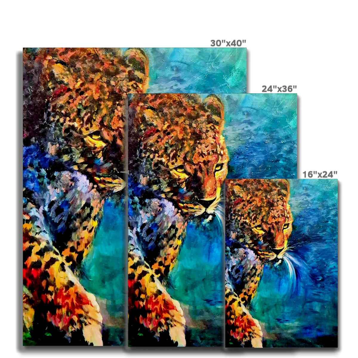 Bejewelled Leopard Canvas