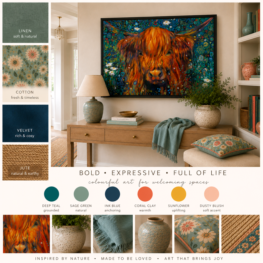 Gerahmte Leinwand „Braemar Daisies“