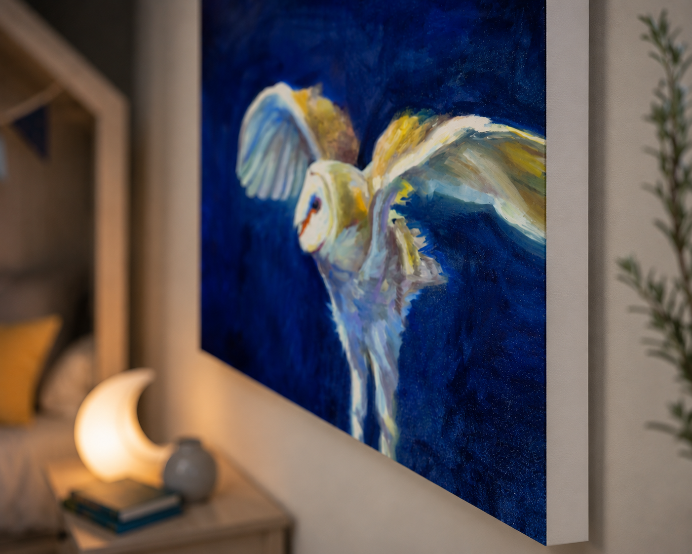 Moonlight Flight - Owl Wall Art Canvas Print