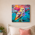 Sunset Owl - Barn Owl Wall Art Canvas Print