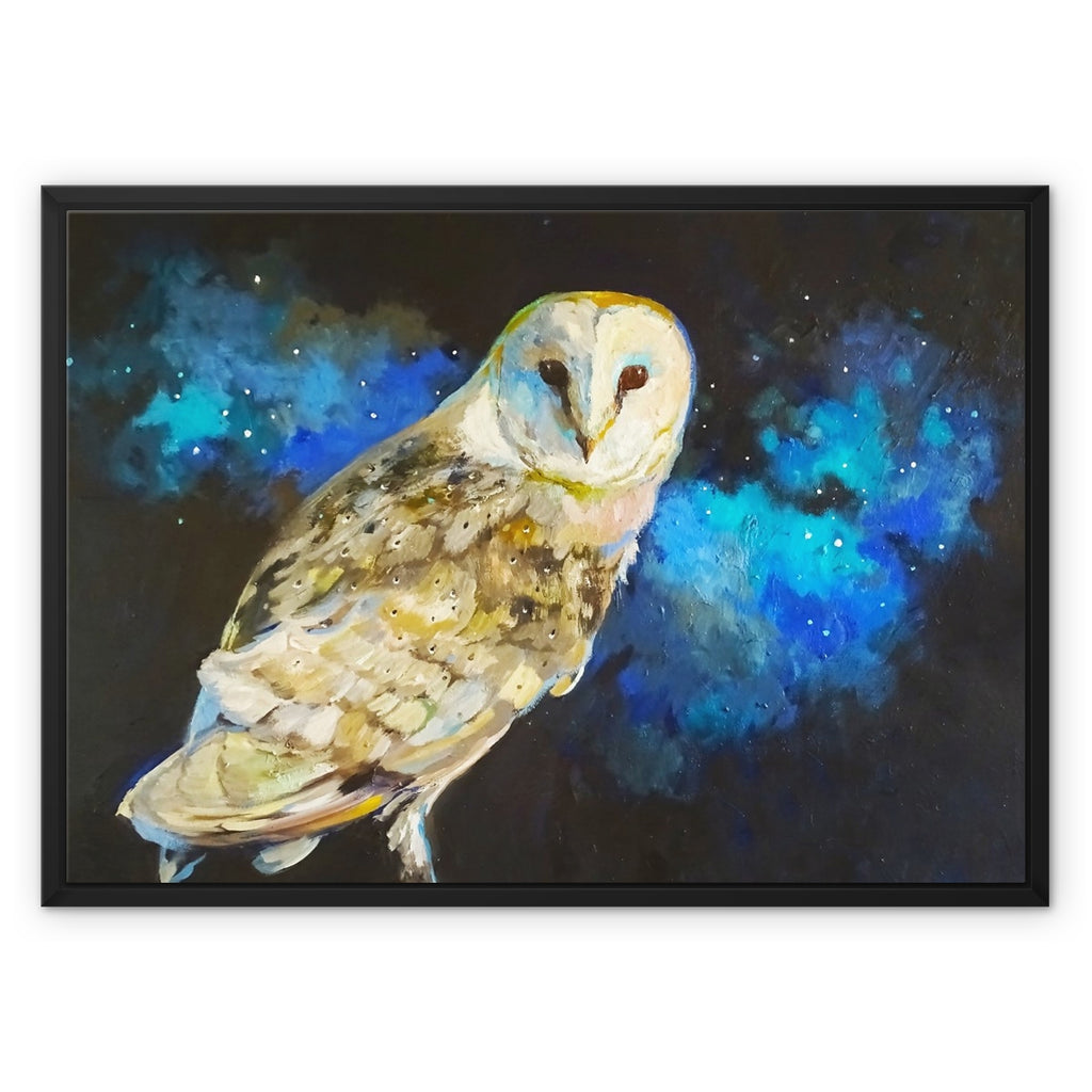 While the World Sleeps  Framed Canvas - - susan gardner - uk artist - colourful animal art
