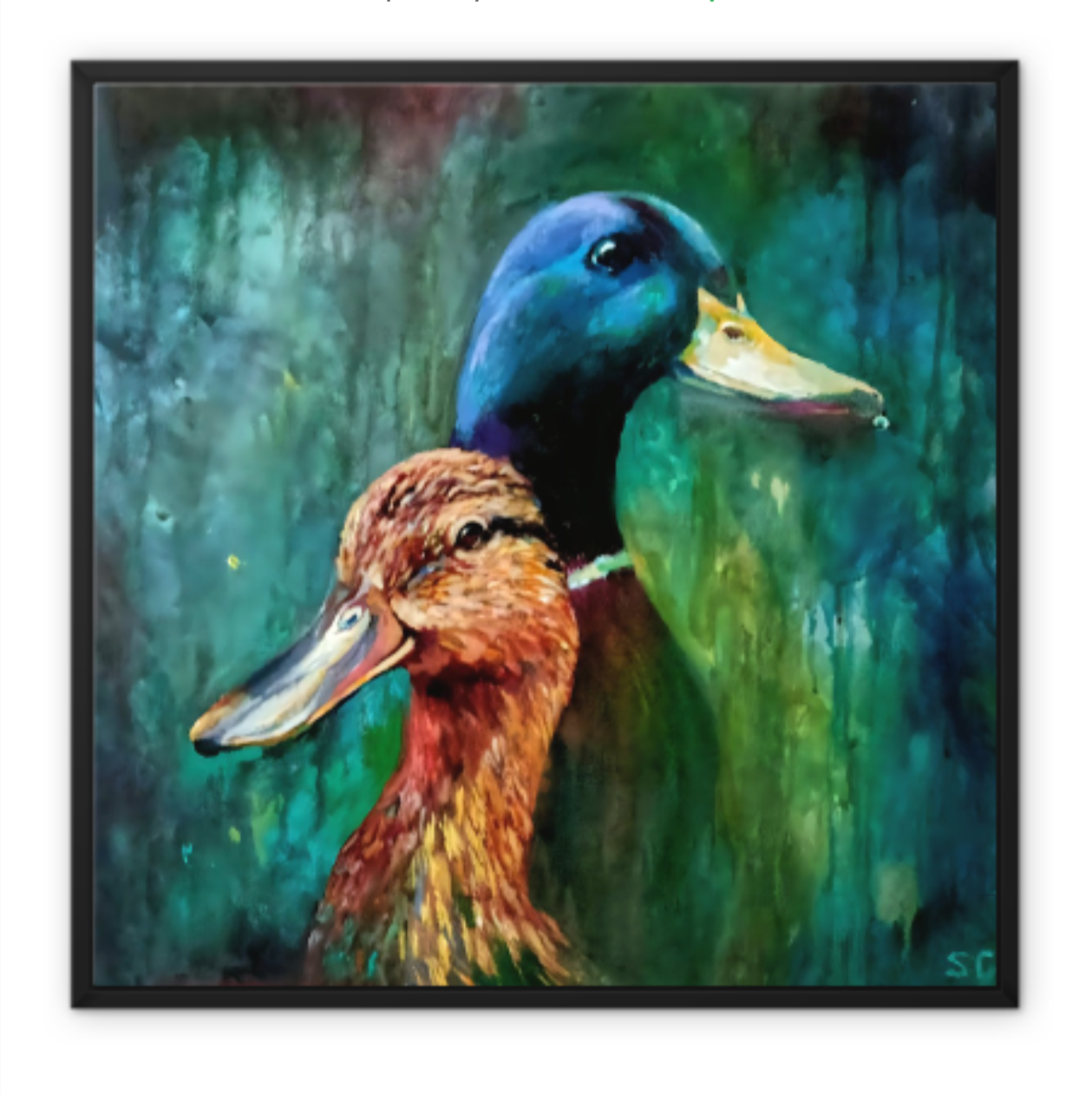 Puddle Ducks - Wall Art Framed Canvas Print