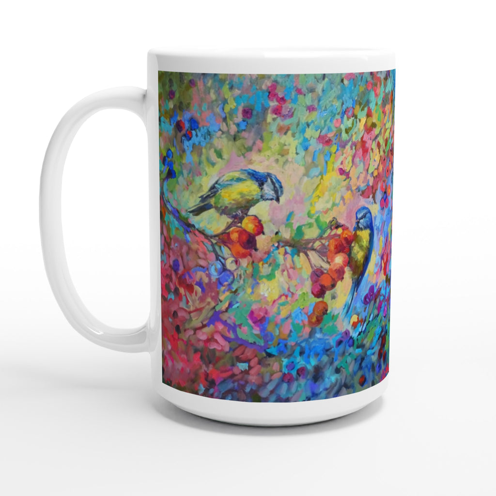 Berry Banquet Ceramic Mug - Animal Art by Susan Gardner - Contemporary Expressionist - Colourful Fine Art