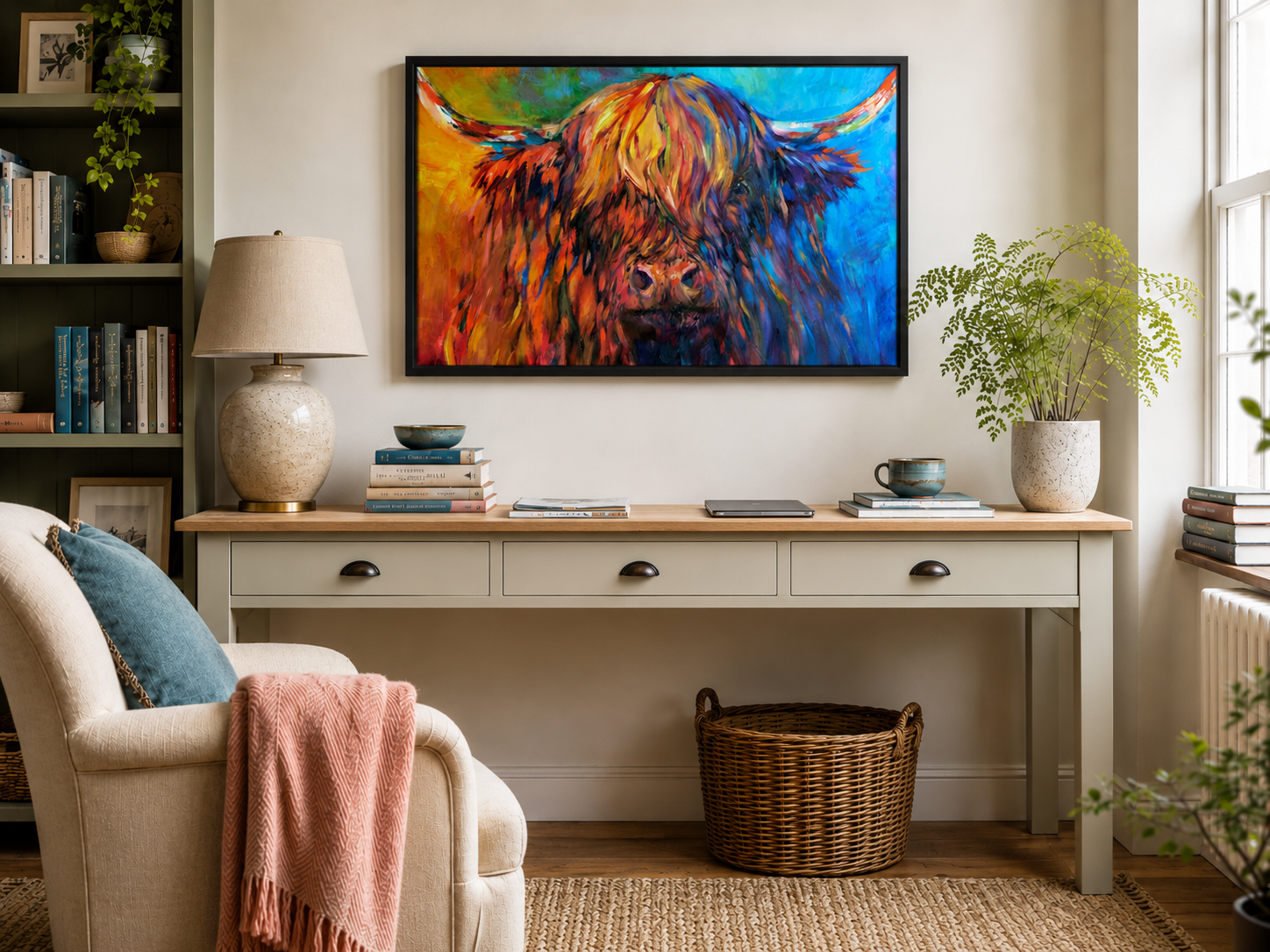 Glendevon - Highland Cow Framed Canvas