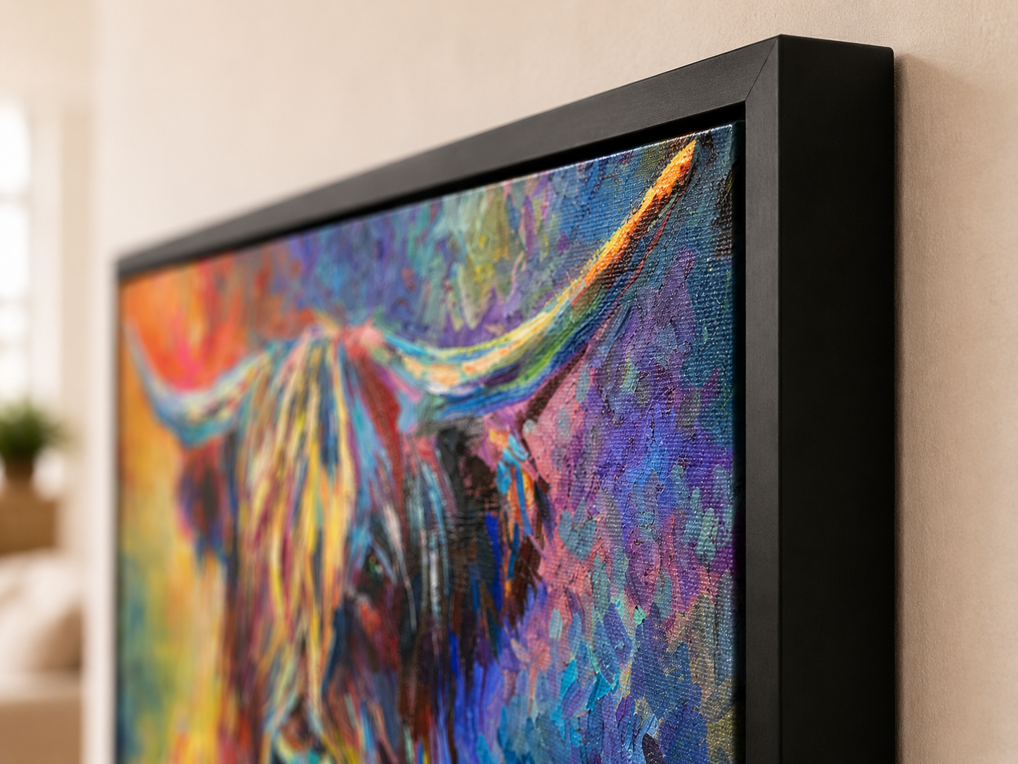 Lochaber  - Highland Cow Wall Art Framed Canvas Print