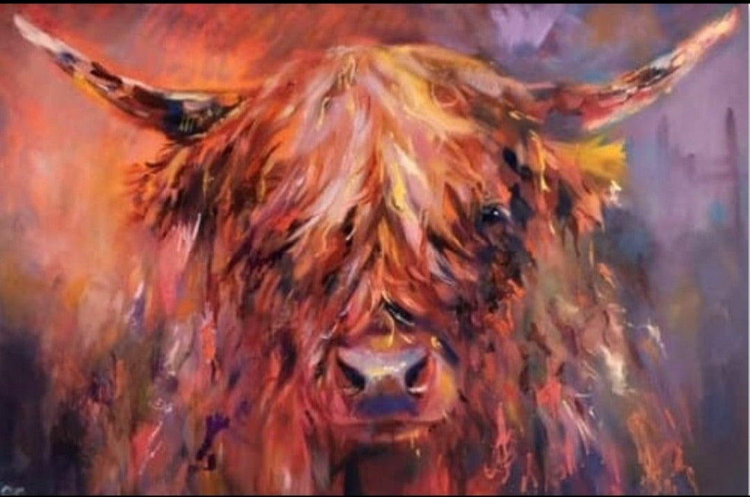 Islay: original oil painting of a Highland cow.