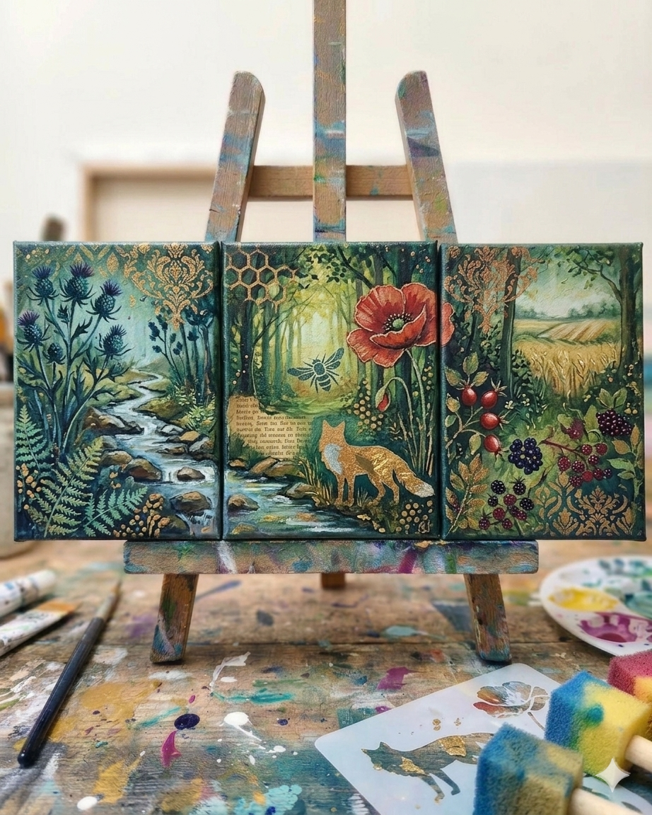 'Landscape Trio'  art workshop at Ibstock | Sat 11th July 2026 10 am-4pm - Animal Art by Susan Gardner - Contemporary Expressionist - Colourful Fine Art