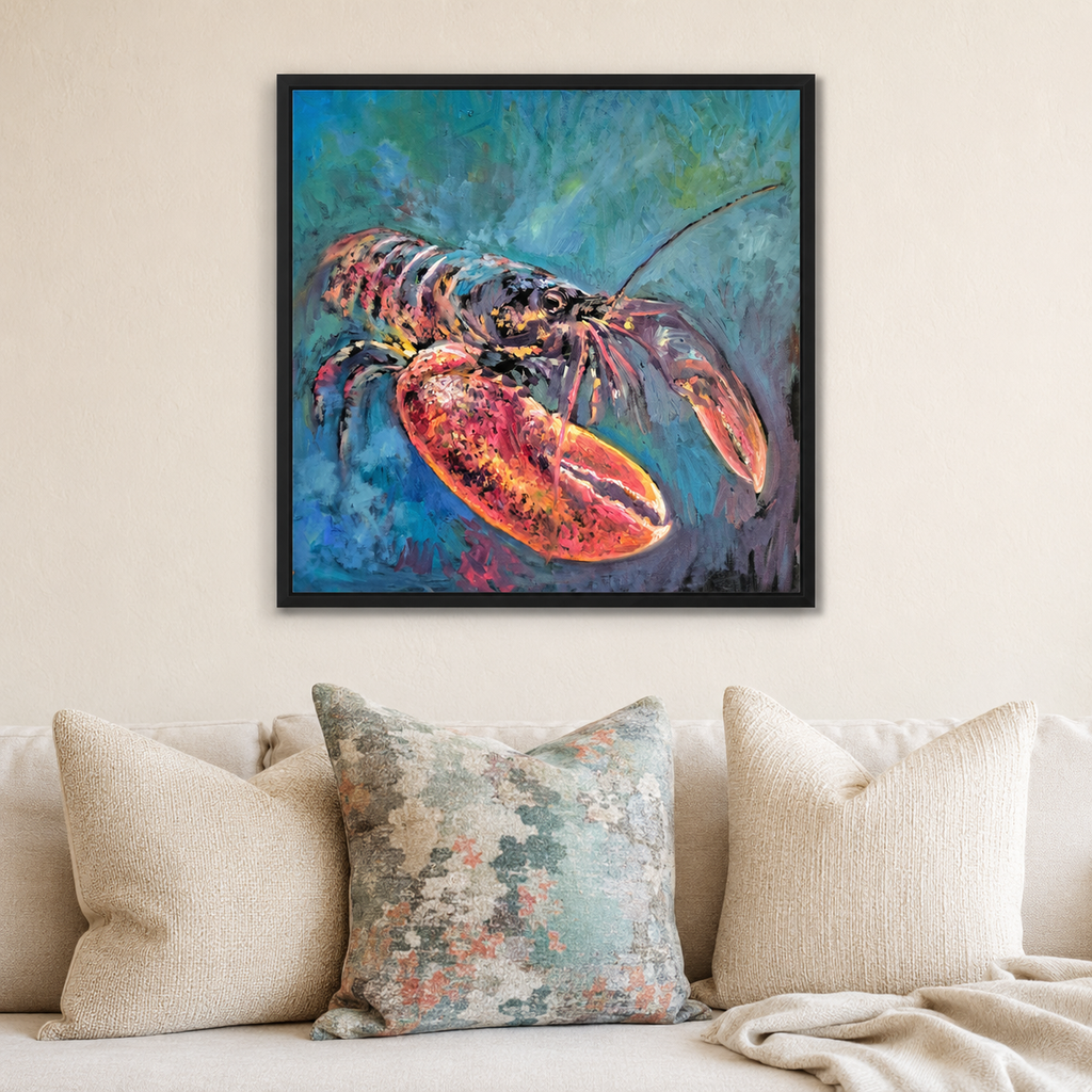 Grand Homard - Lobster Wall Art Framed Canvas Print