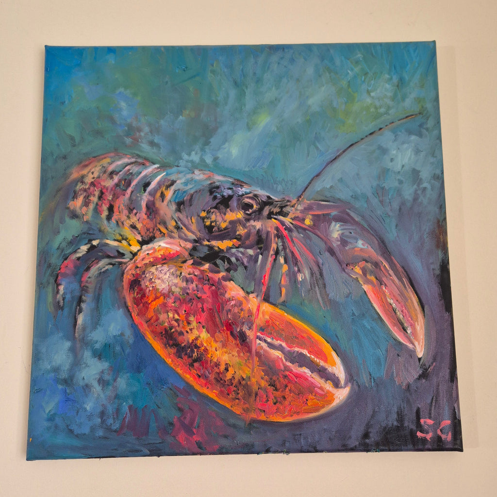 THE GRAND HOMARD | Original Lobster Oil Painting | 24 x 24 " \ 60 x 60 cm