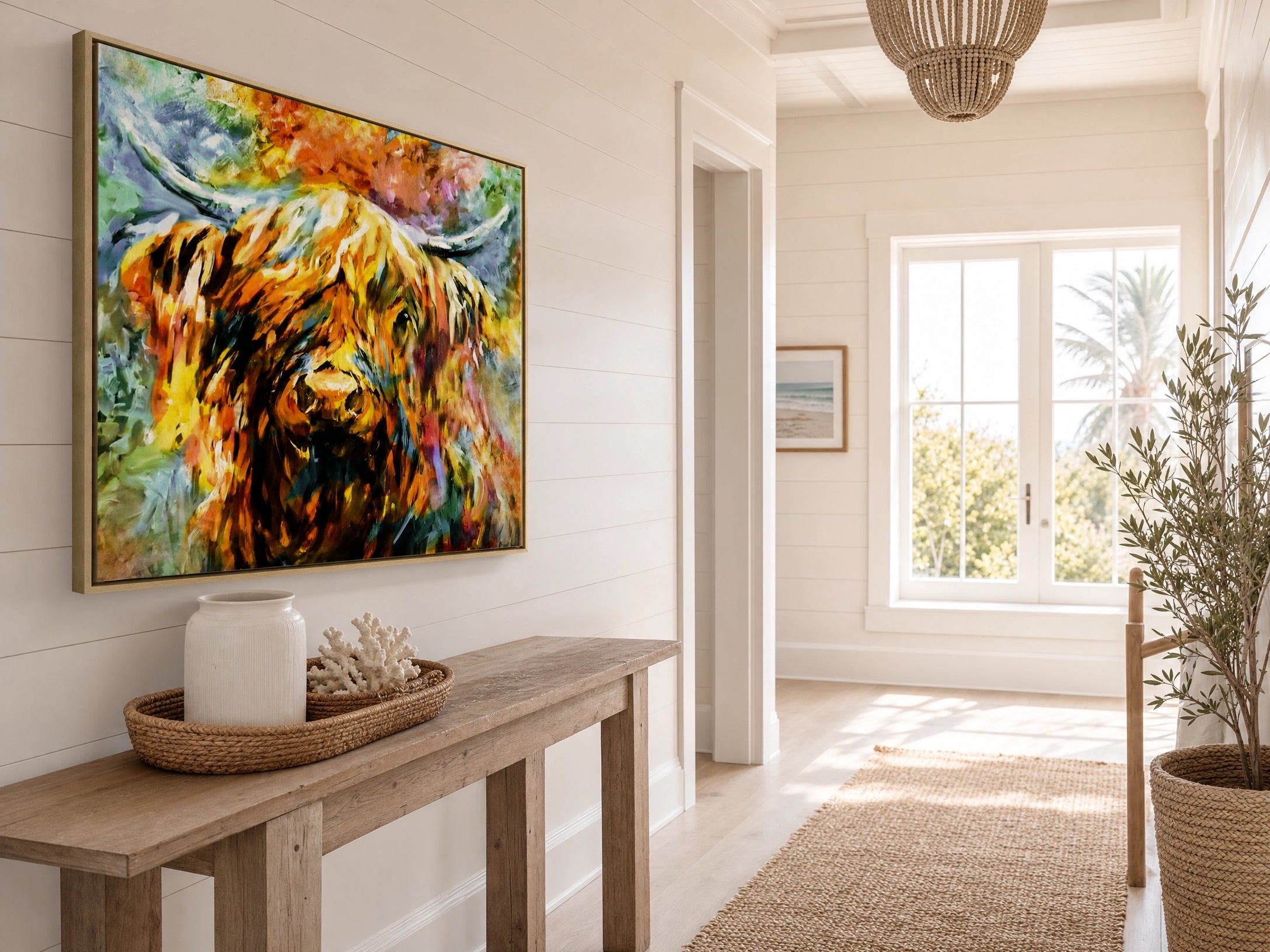 Fraserburgh - Highland Cow Canvas Print