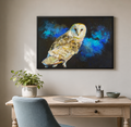 While the World Sleeps - Owl Wall Art Framed Canvas Print