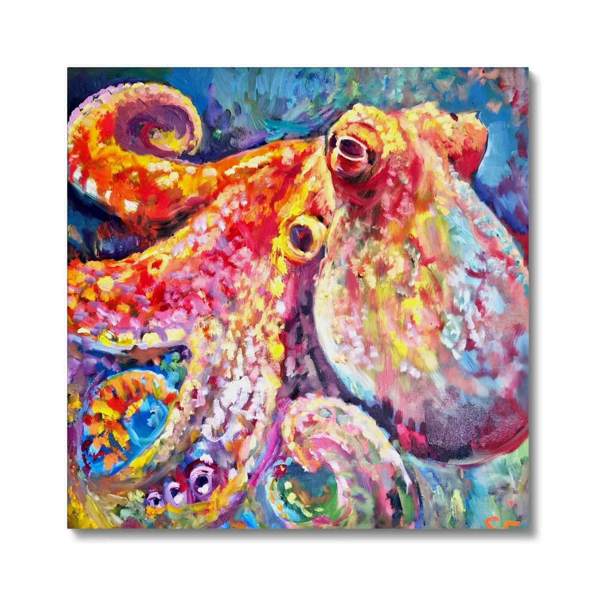 Rainbow Ripple - Octopus Canvas Print