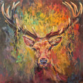 Ashley - Original Deer Painting-50 x 50cm \ 20 x 20