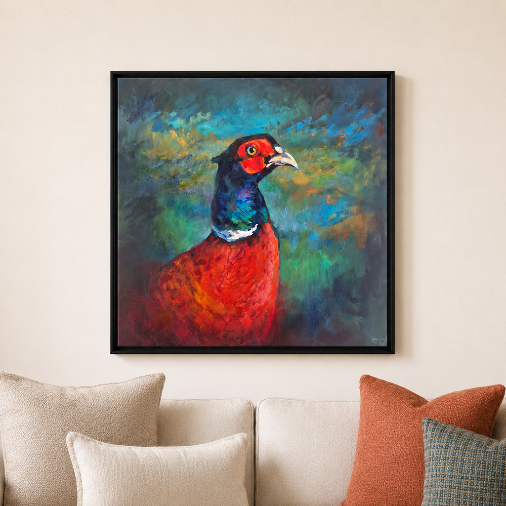Mr Rouge - Pheasant Wall Art Framed Canvas Print