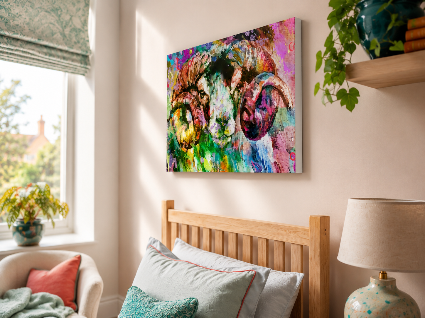 Amos - Sheep Wall Art Canvas Print
