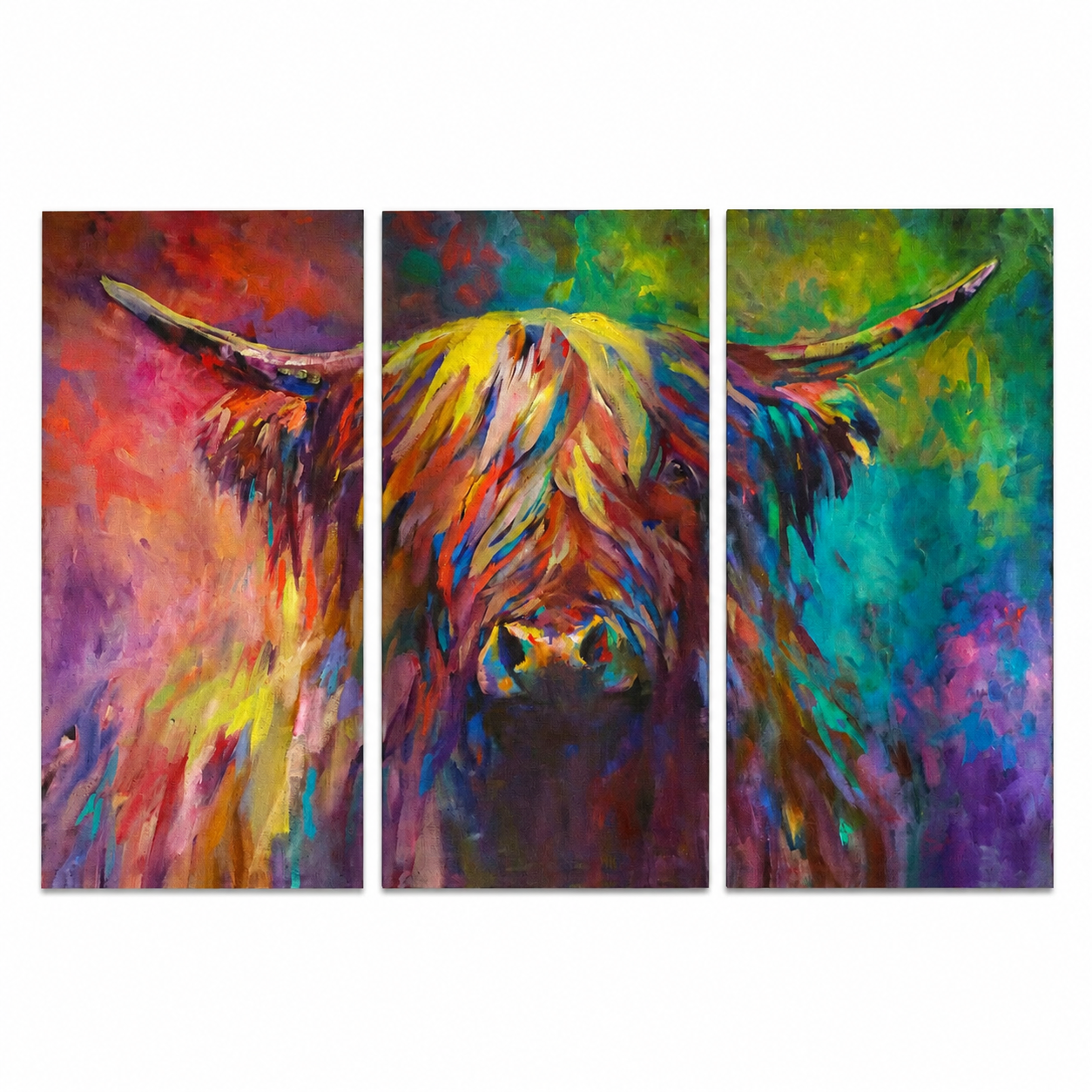 Beinn Eighe Three Piece Canvas Set  - Set of Three. - Susan Gardner Uk Wildlife Art - Leicestershire UK