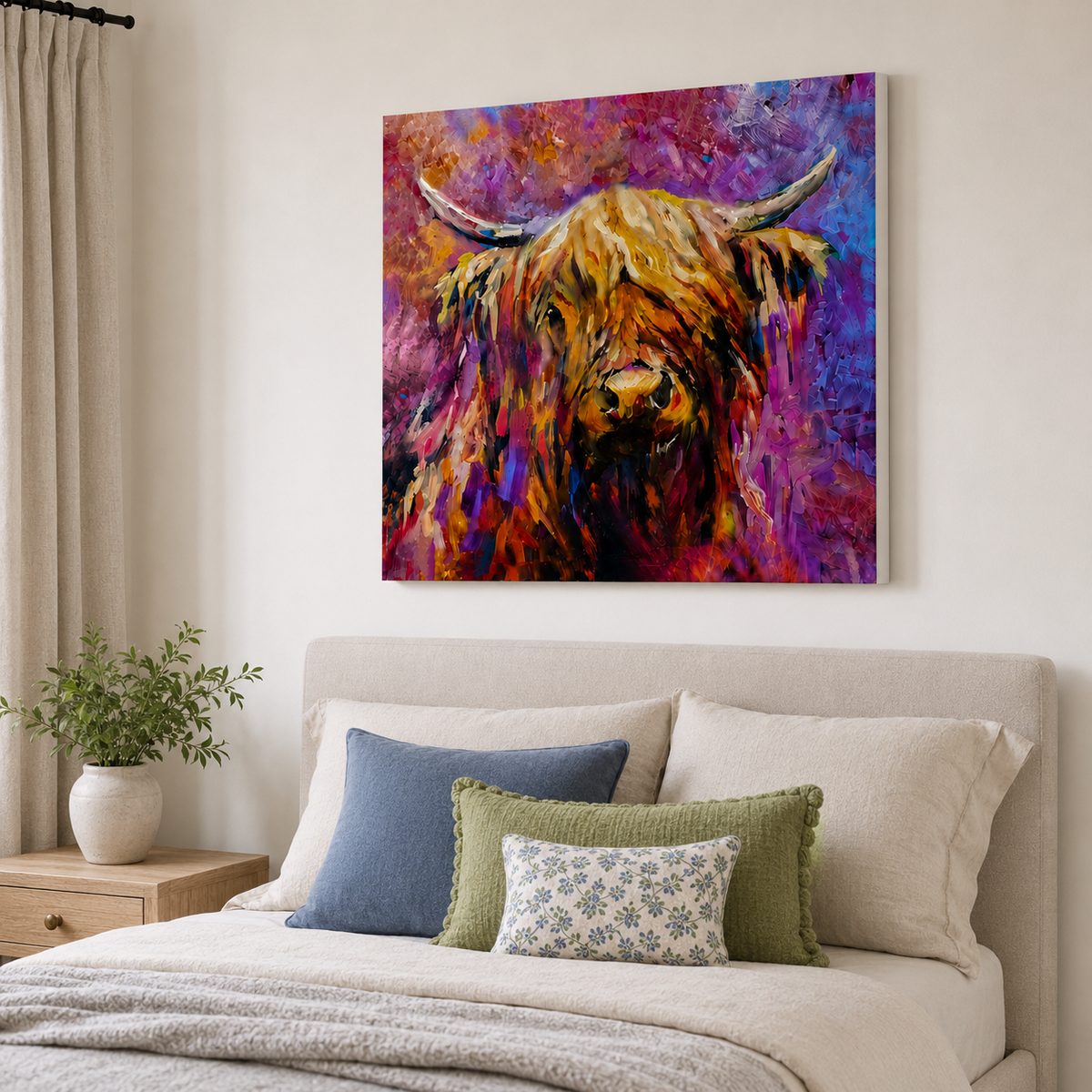 Glenshee -  Highland Cow Wall Art Canvas Print