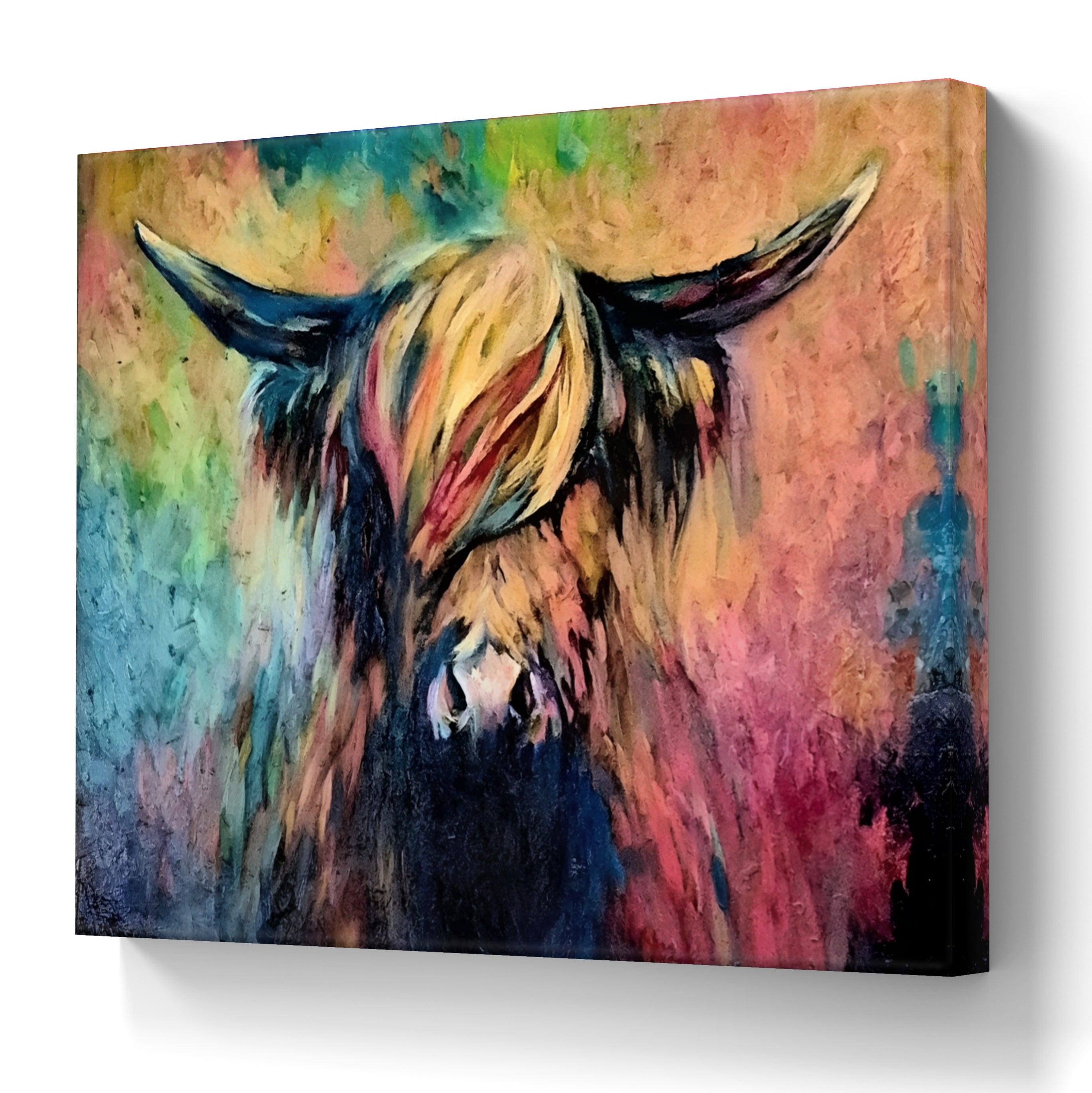 'Ballantine' Original Highland Cow Ölgemälde 40 x 30"/80 x 100 cm