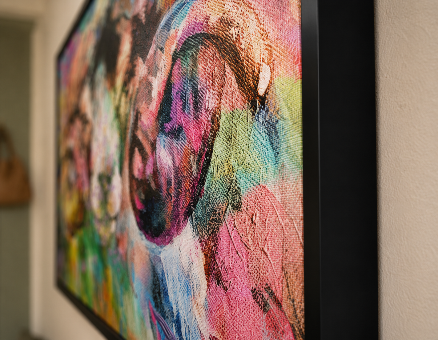 Amos - Sheep Wall Art Framed Canvas Print