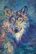 SIGNAL WOLF Original Oil Painting 24 x 36"\60 x 90 cm