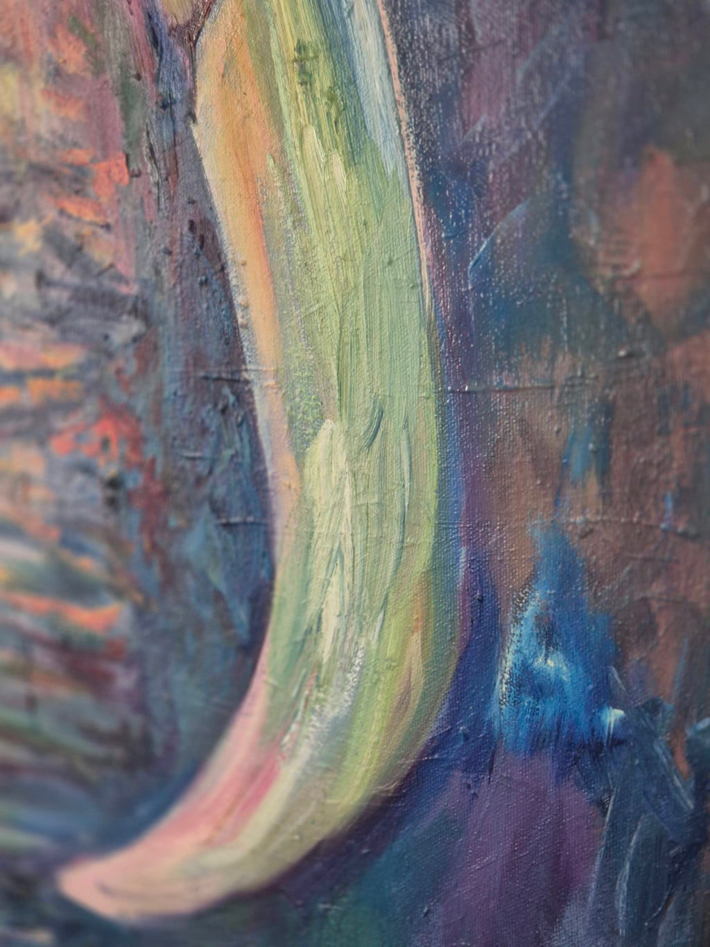 Ölgemälde „Wise Eyes“ (Elefant) 40 x 30"/80 x 100 cm