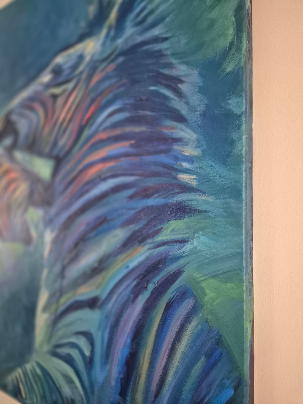 ROUGH AND TUMBLE Original Zebra Oil Painting 40 x 30"/80 x 100 cm