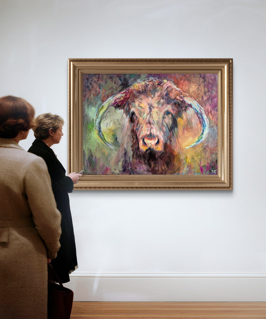'Lady of Calke' - 80 x 100 cm/30 x 40 " - Animal Art by Susan Gardner - Contemporary Expressionist - Colourful Fine Art