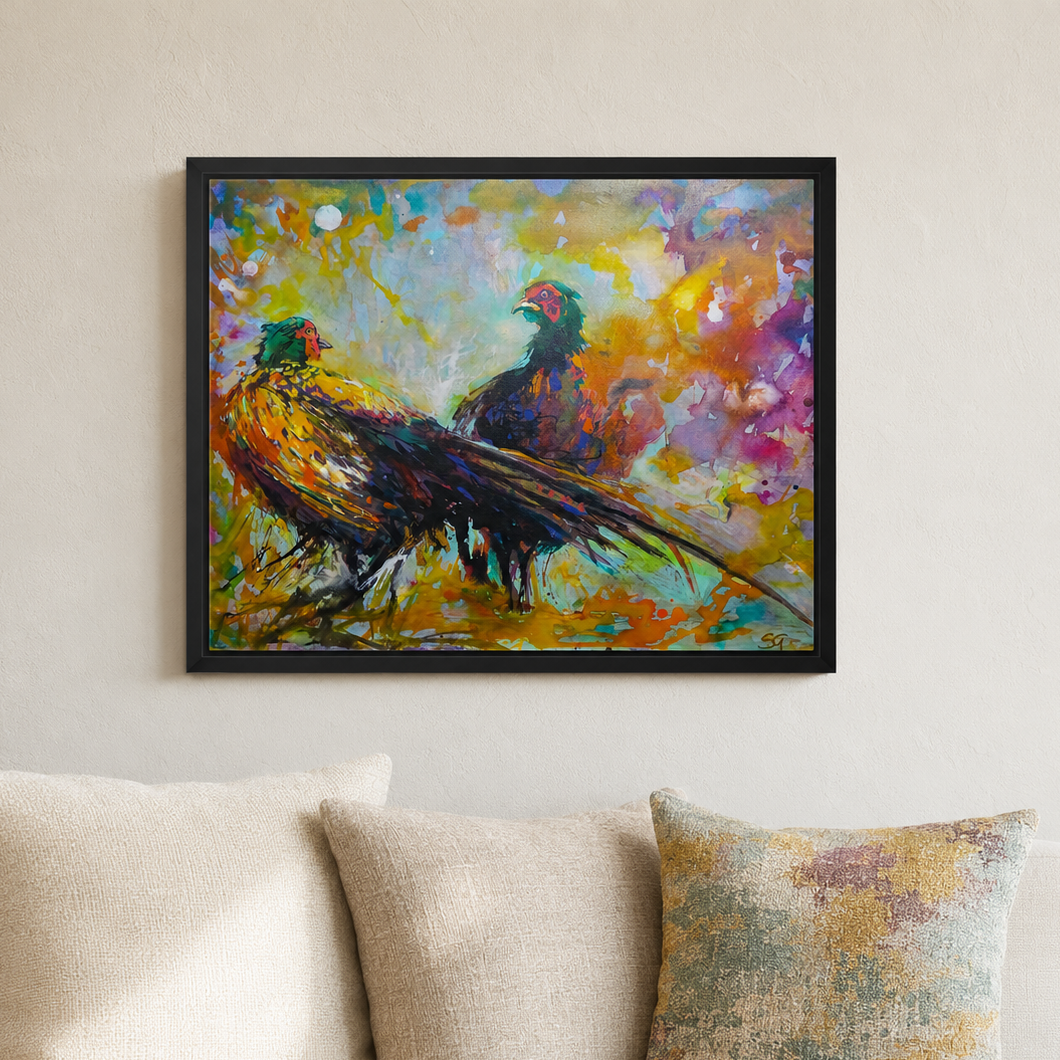 Game On - Pheasant Wall Art Framed Canvas Print