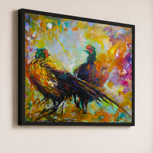 Game On - Pheasant Wall Art Framed Canvas Print