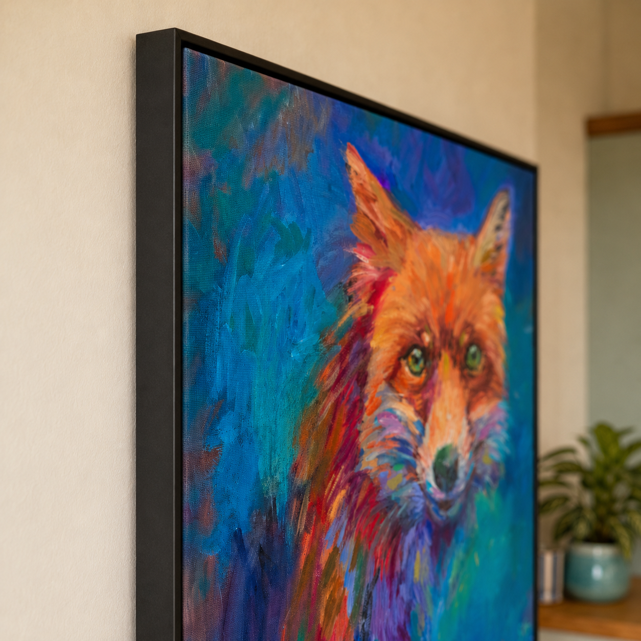 Dämmerungsfuchs Gerahmte Leinwand