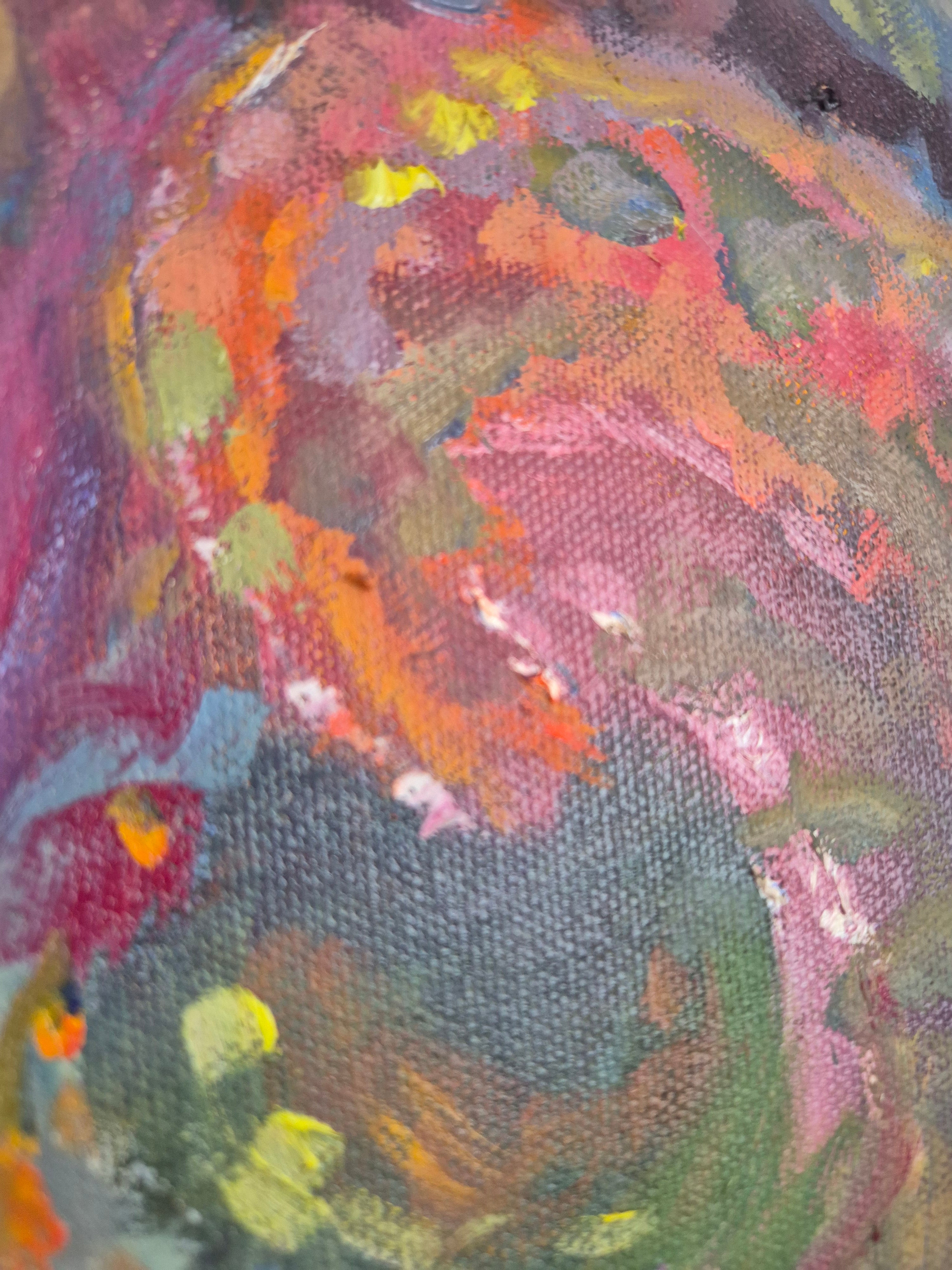 RAINBOW RIPPLE | Original Octopus Oil Painting | 24 x 24 " \ 60 x 60 cm