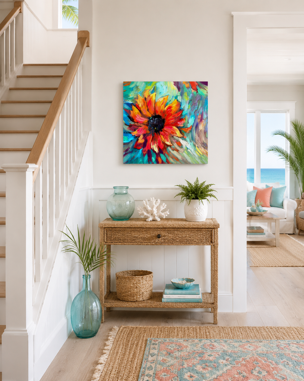 Golden Trails  - Sunflower Canvas Print