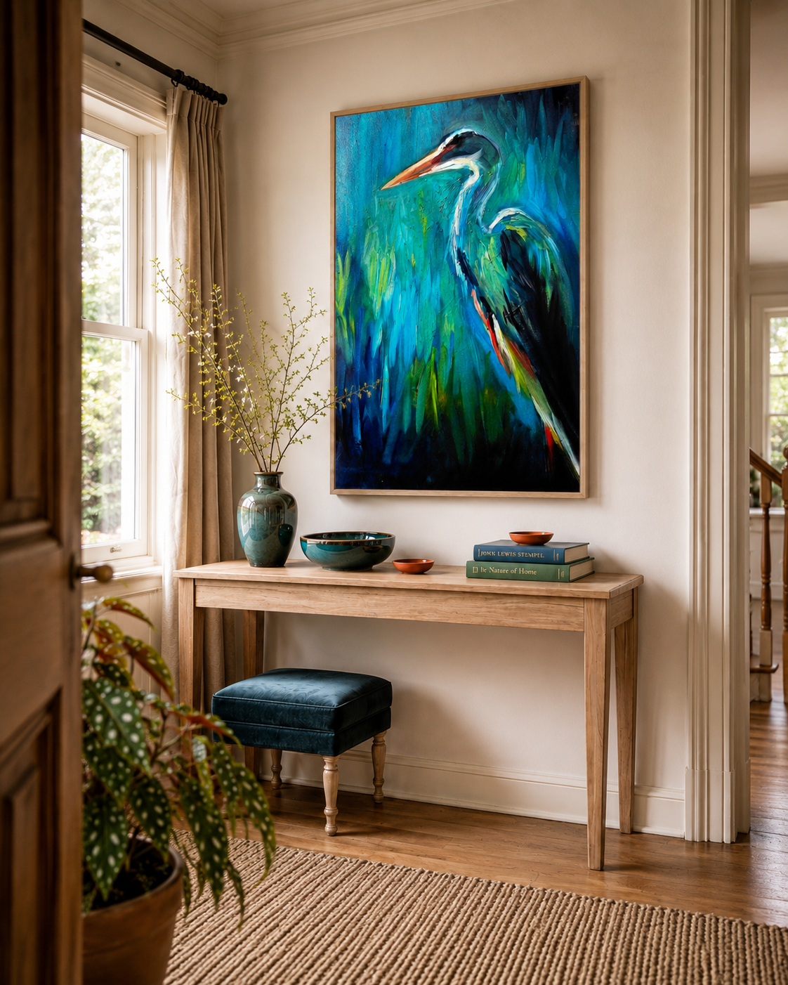 Marshlight  - Heron - Gallery Scale Canvas Art Print
