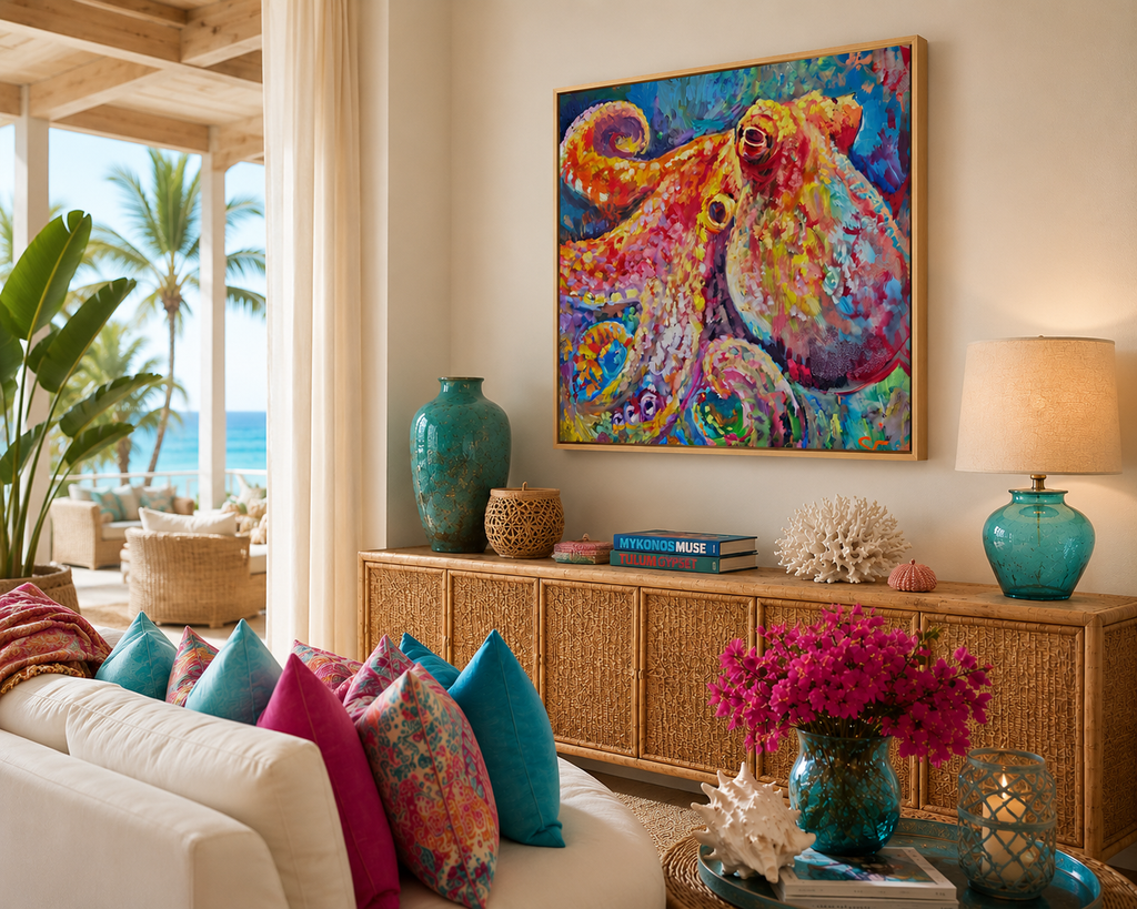 Rainbow Ripple - Octopus Gallery Scale Canvas Print