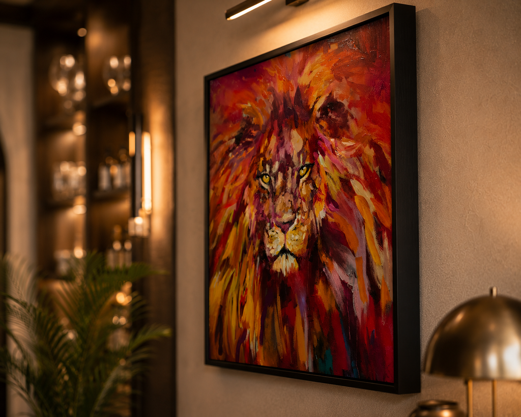 Rufus  - Lion Framed Canvas Print