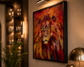 Rufus  - Lion Framed Canvas Print