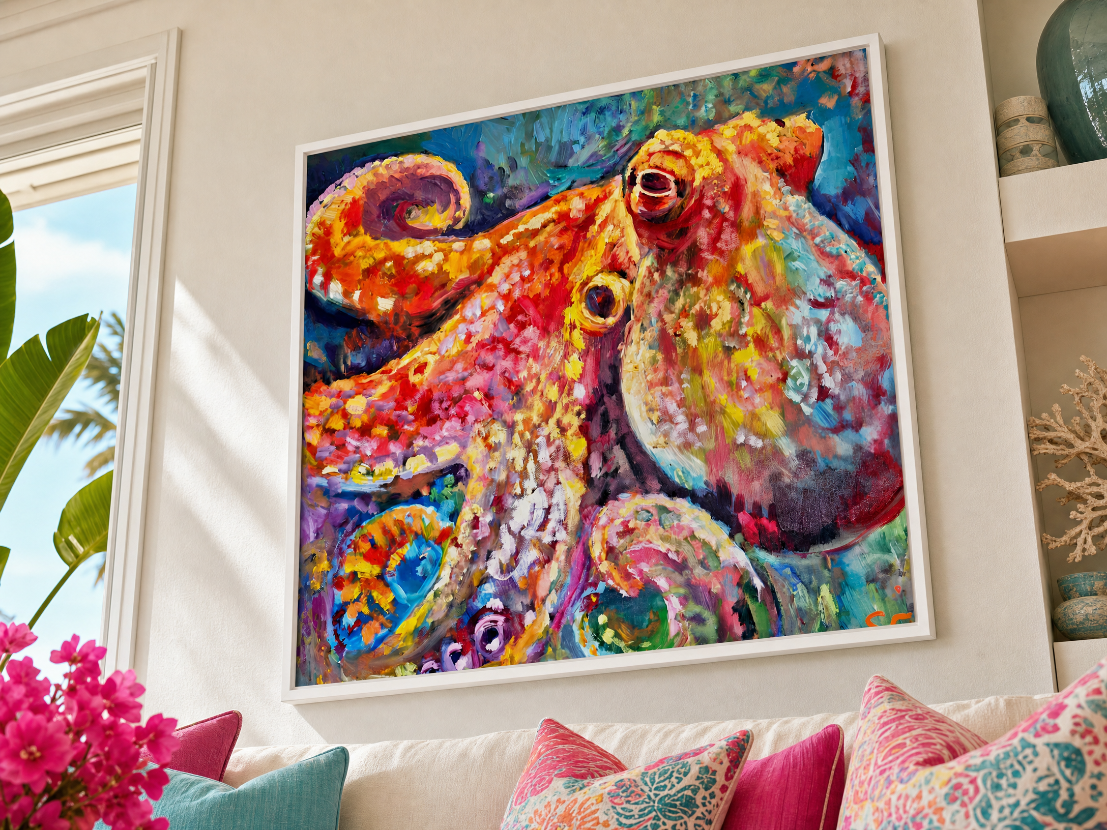 Rainbow Ripple - Octopus Gallery Scale Canvas Print
