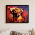 Balmacara- Highland Bull Wall Art Framed Canvas Print