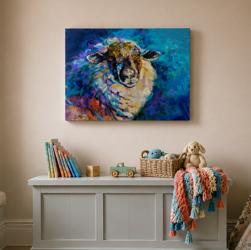 Abigail - Sheep Wall Art Canvas Print