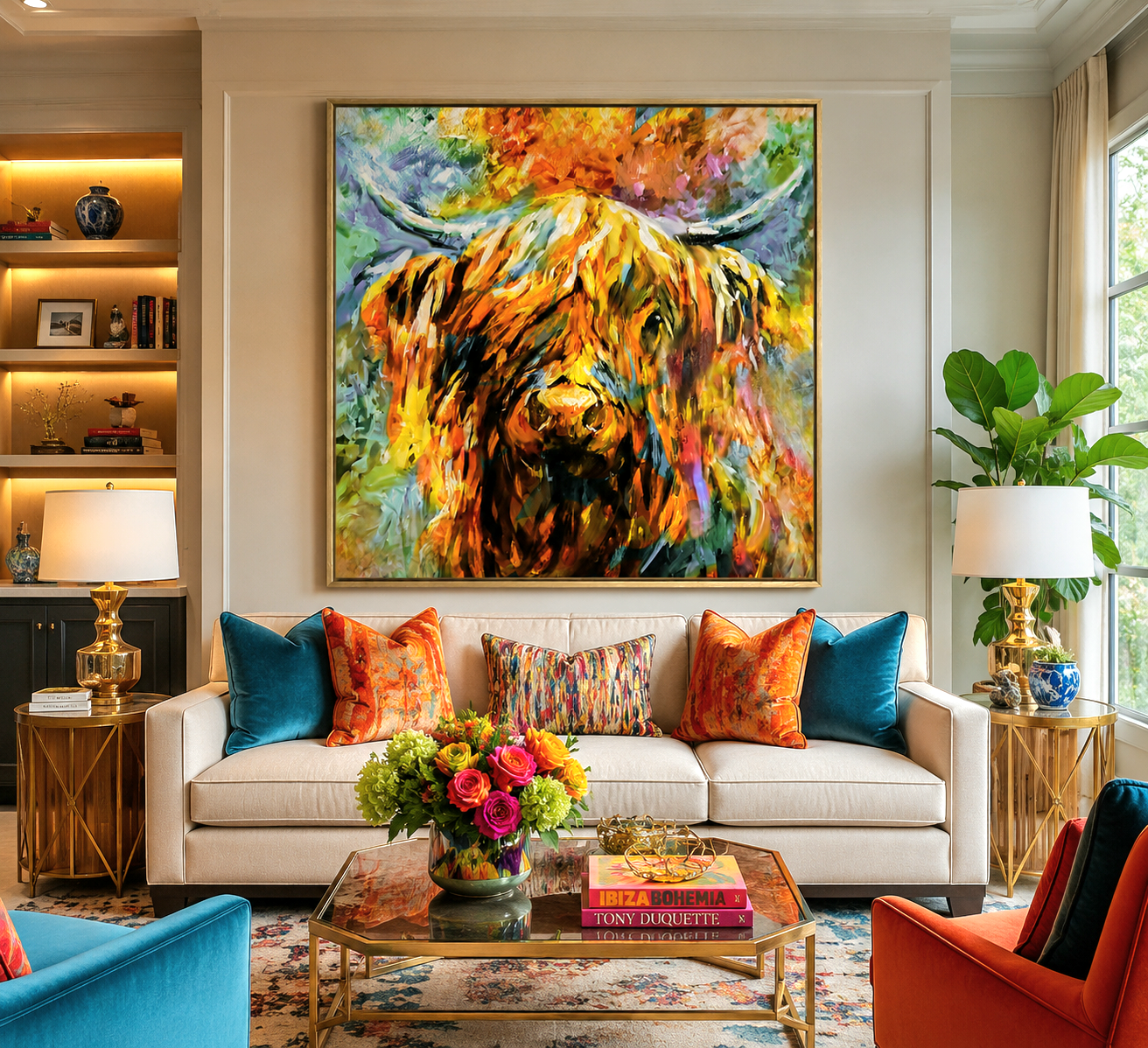 Fraserburgh - Highland Cow Canvas Print