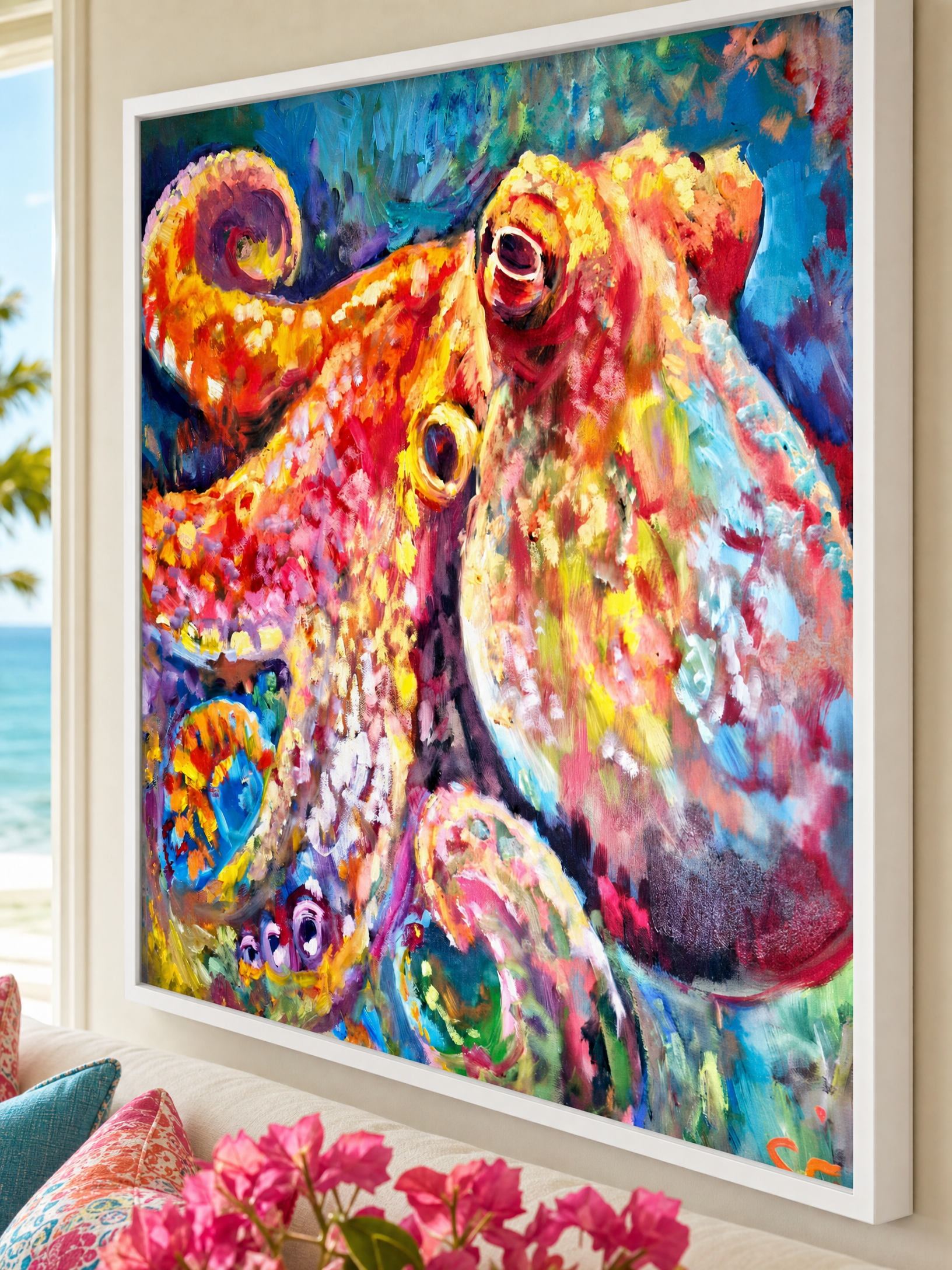 Rainbow Ripple - Octopus Gallery Scale Canvas Print