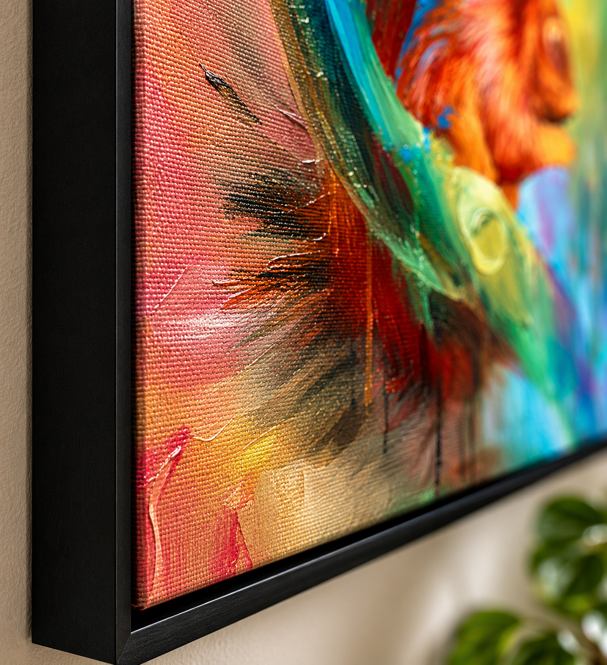 Nut Thief - Framed Squirrel Wall Art Canvas Print