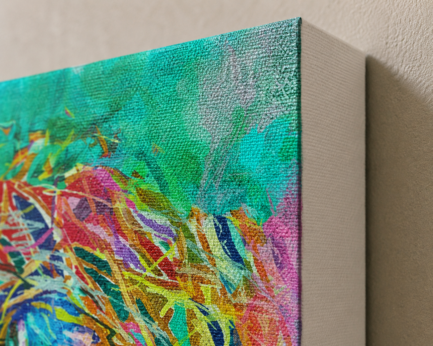 Nestled Treasures - Bird Nest Wall Art Canvas Print