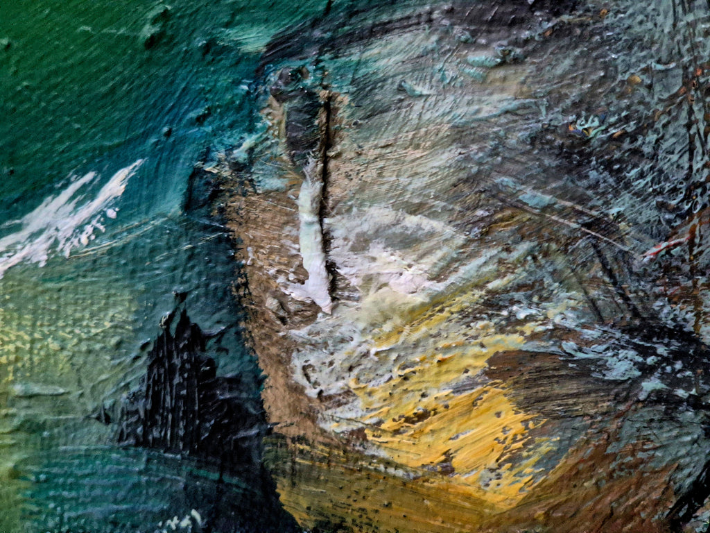 „Waldhüter“ – Original Hirschegemälde 100 x 80 cm/ 40 x 30 Zoll