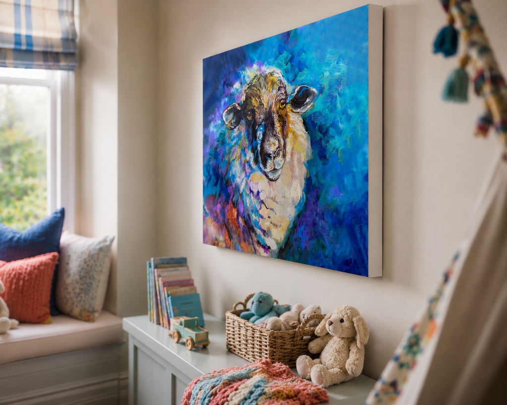Abigail - Sheep Wall Art Canvas Print