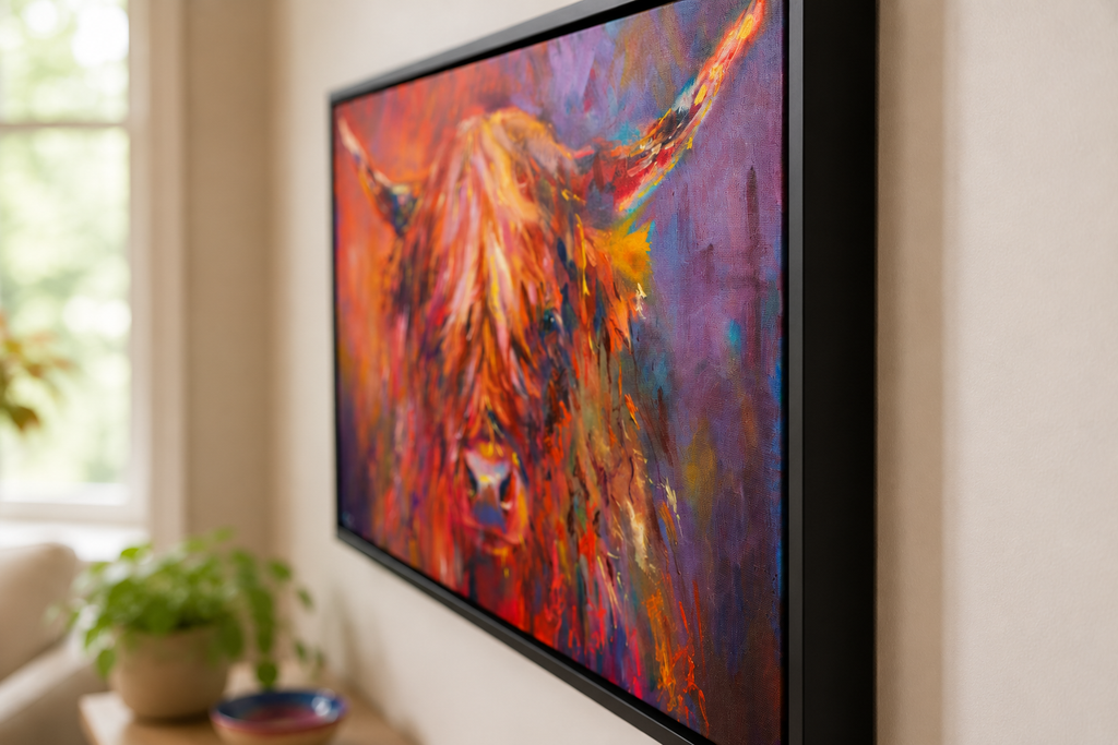 Islay - Highland Cow Framed Canvas