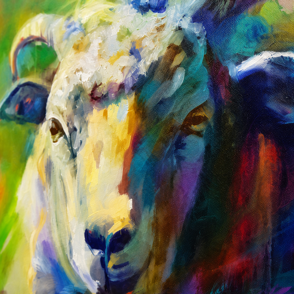 Langdale Sheep Framed Canvas