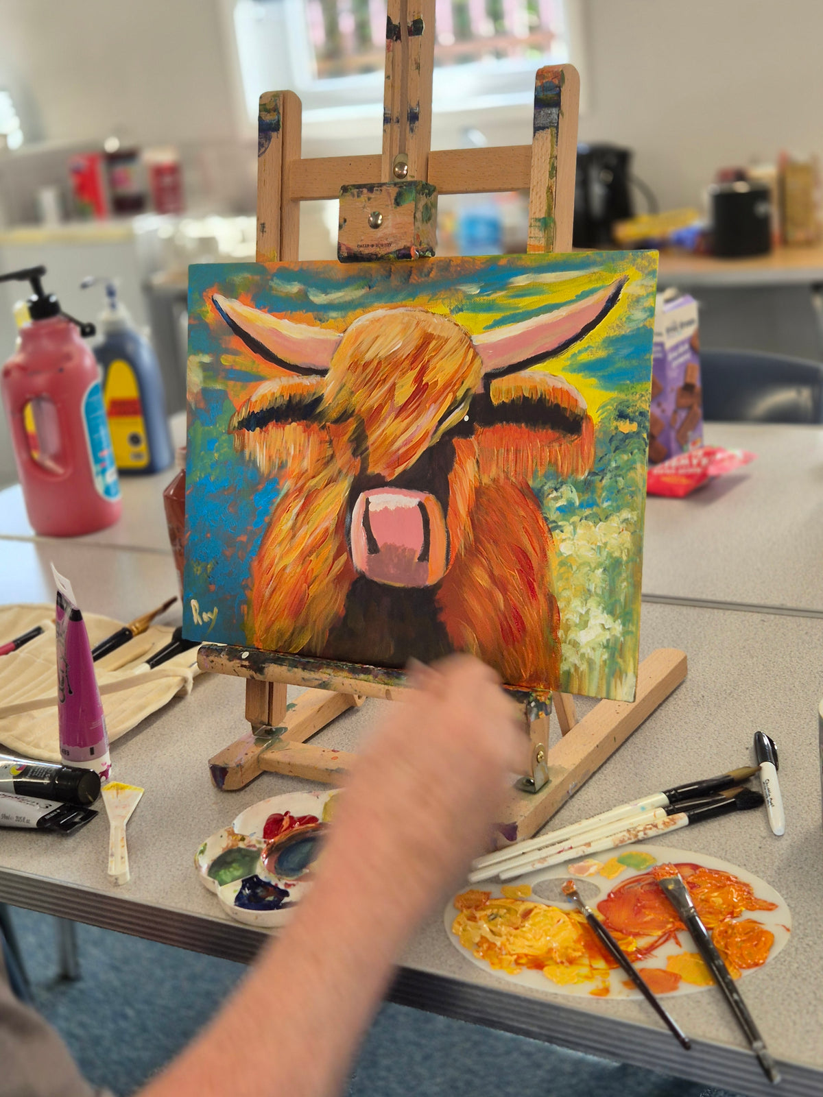 Colourful Highland Cow at Urban Clay, Aylsham, Norfolk - Mini Workshop - 10 am-12 noon Sunday October 11th 2026
