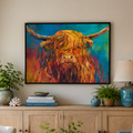 Glencoe Highland Cow Framed Canvas Print