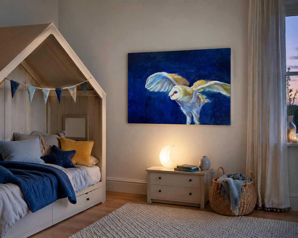 Moonlight Flight - Owl Wall Art Canvas Print
